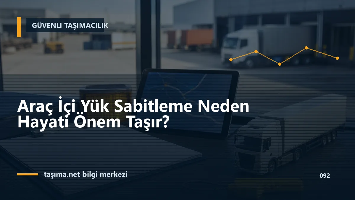 Araç İçi Yük Sabitleme Neden Hayati Önem Taşır?