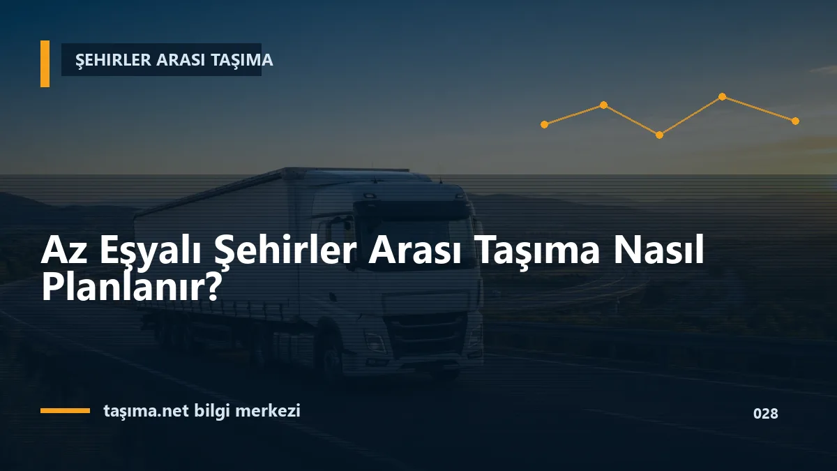 Az Eşyalı Şehirler Arası Taşıma Nasıl Planlanır?
