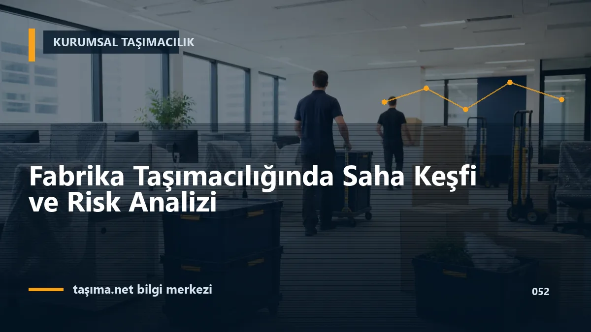 Fabrika Taşımacılığında Saha Keşfi ve Risk Analizi