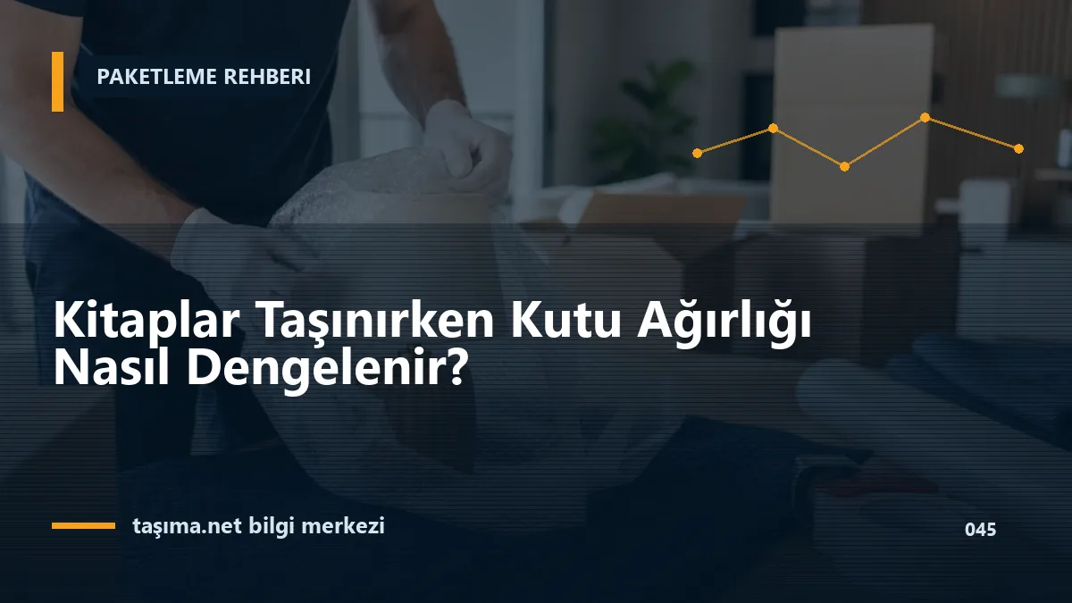 Kitaplar Taşınırken Kutu Ağırlığı Nasıl Dengelenir?