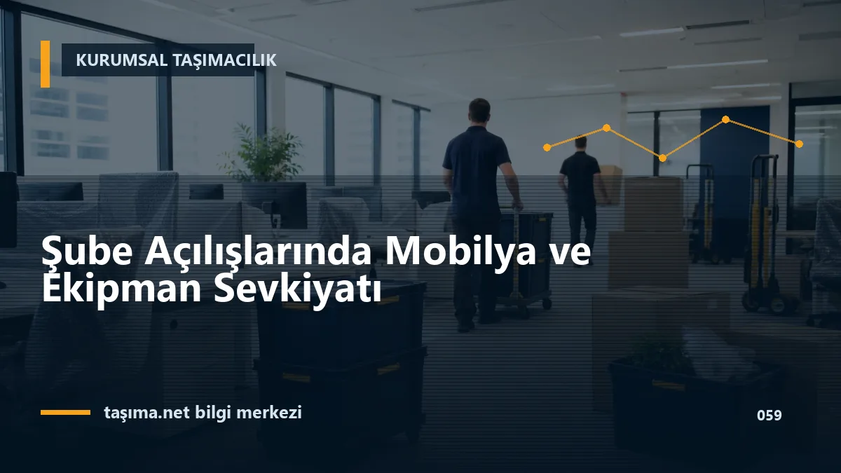 Şube Açılışlarında Mobilya ve Ekipman Sevkiyatı