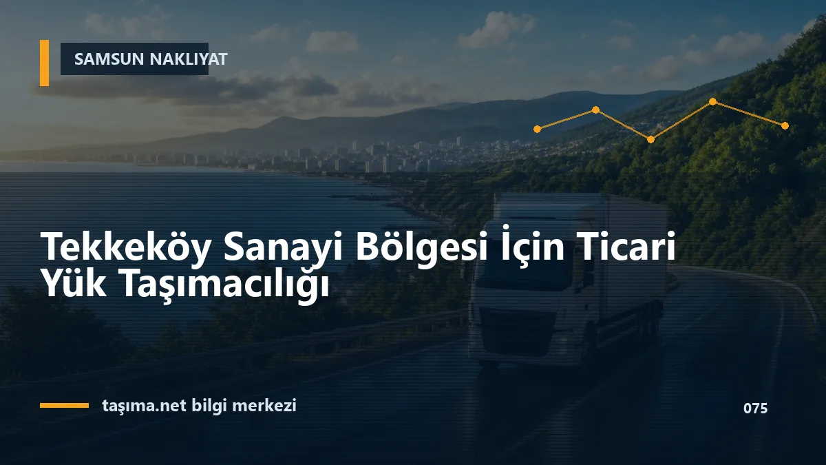 Tekkeköy Sanayi Bölgesi İçin Ticari Yük Taşımacılığı