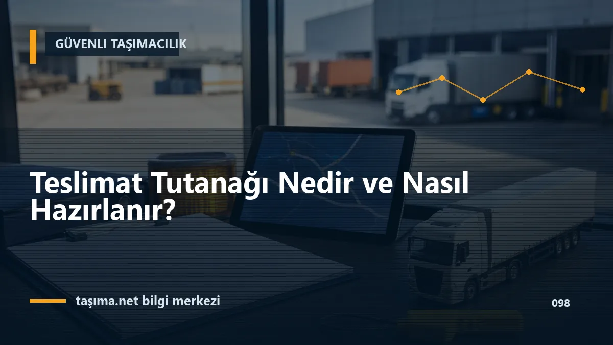 Teslimat Tutanağı Nedir ve Nasıl Hazırlanır?
