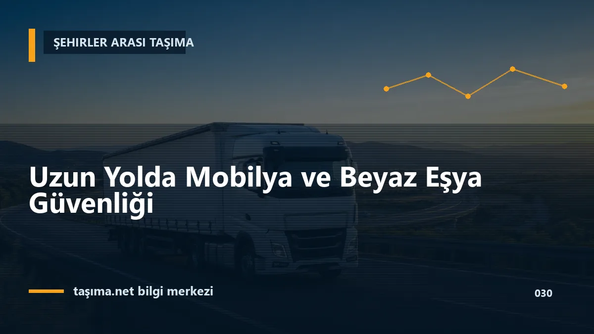Uzun Yolda Mobilya ve Beyaz Eşya Güvenliği