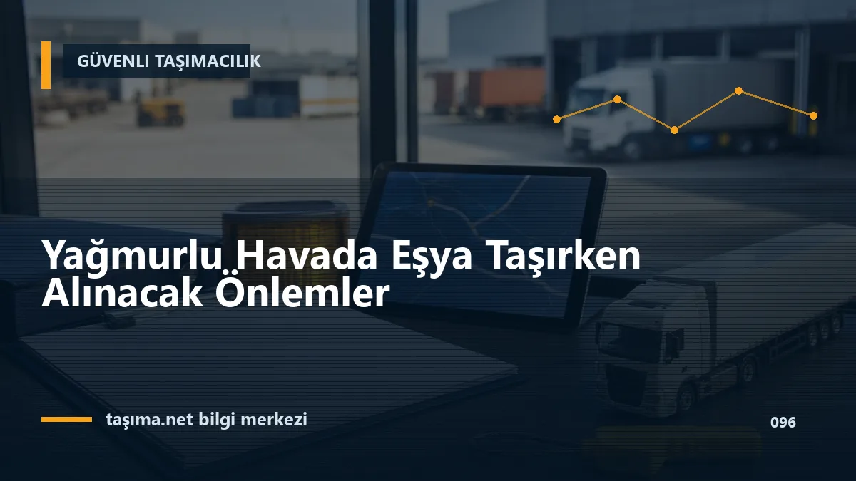 Yağmurlu Havada Eşya Taşırken Alınacak Önlemler